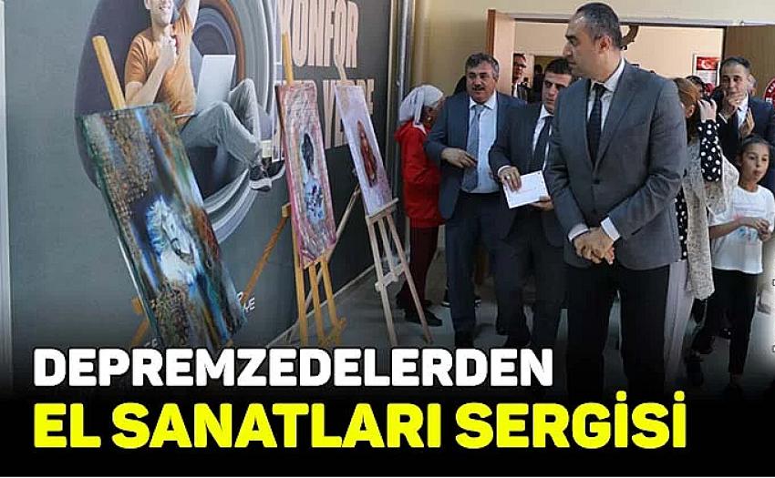 Burdur’daki depremzedeler el sanatları sergisi açtı