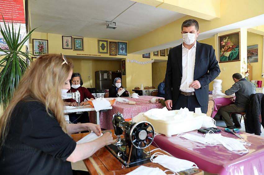 Başkan Ercengiz Maske Üretimini 40 Bin Adete Çıkardı