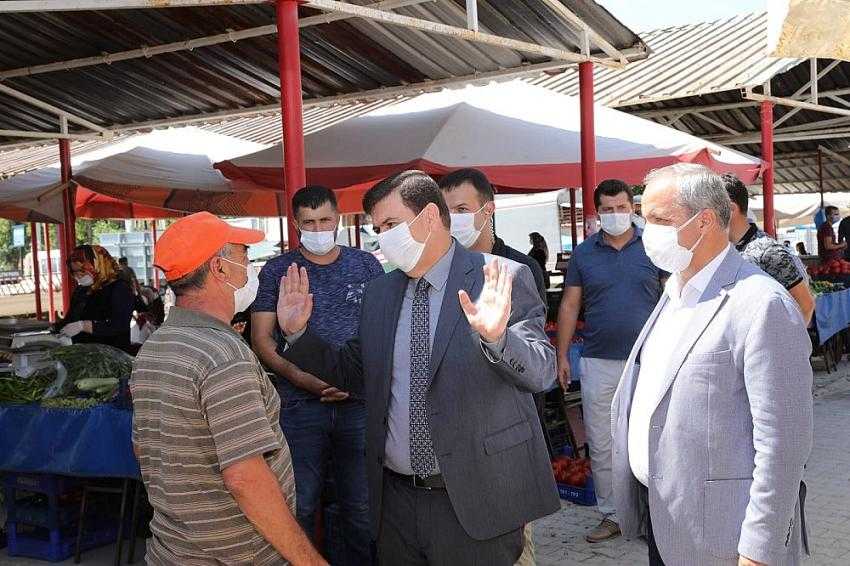 VALİ ARSLANTAŞ AĞLASUN PAZARINDA