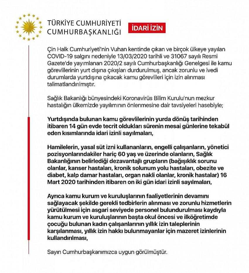 Kimler 12 gün idari izinli sayılacak?
