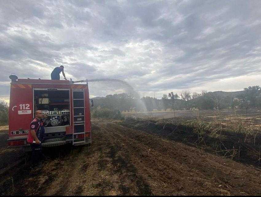 Burdur'da Yangın Büyümeden Söndürüldü