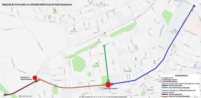 Valilik Onayladı: İşte Burdur’da 2026 Yürüyüş ve Toplantı Alanları
