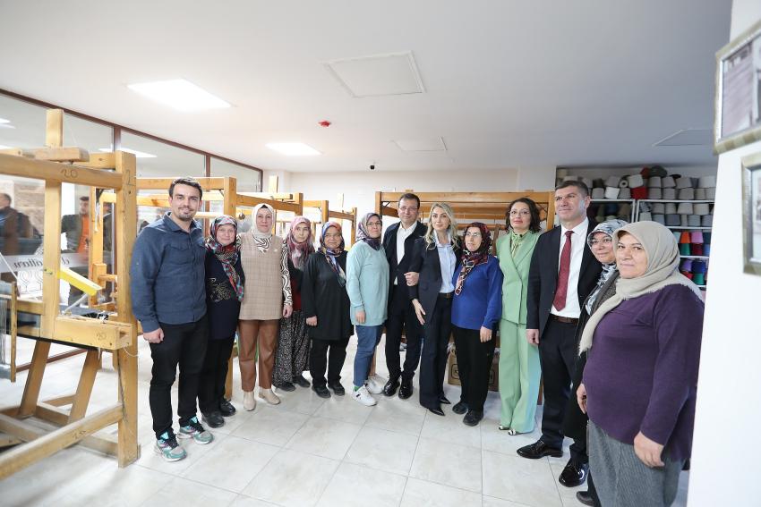 İMAMOĞLU, BURDUR’DA KADIN EL SANATLARI MERKEZİ’Nİ ZİYARET ETTİ