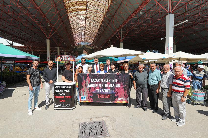 CHP BURDUR KADIN KOLLARI: “PAZAR YERİ YOK YANGIN YERİ VAR”