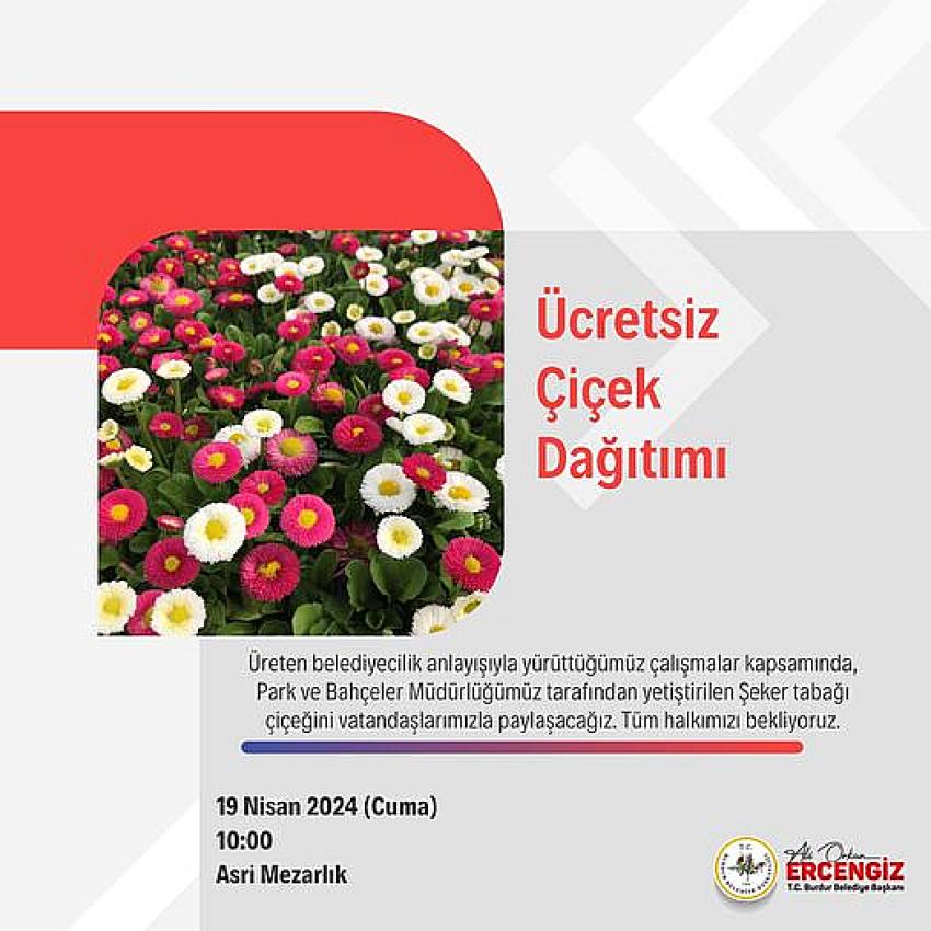 Burdur Belediyesi ürettiği çiçekleri, ücretsiz dağıtacak