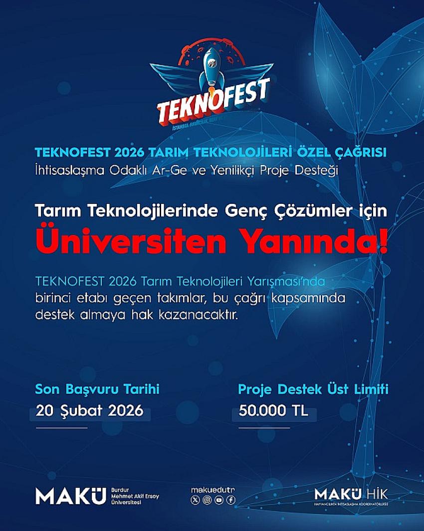 MAKÜ’den TEKNOFEST 2026 Tarım Teknolojileri Yarışması için özel proje desteği