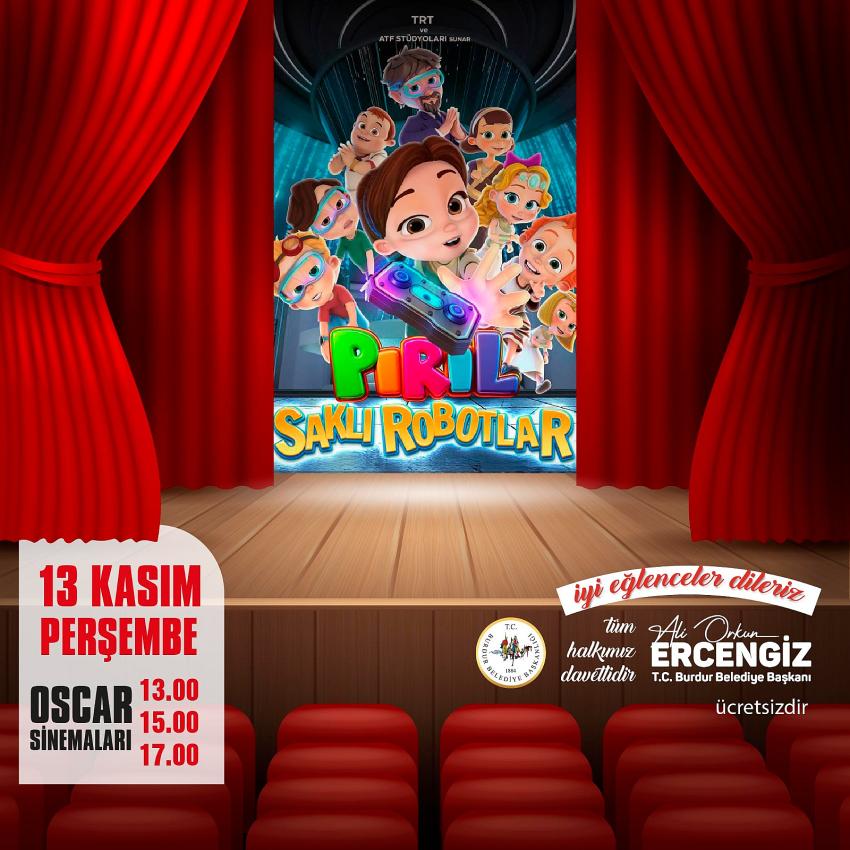 Burdur Belediyesi’nden Çocuklara Ücretsiz Sinema Keyfi