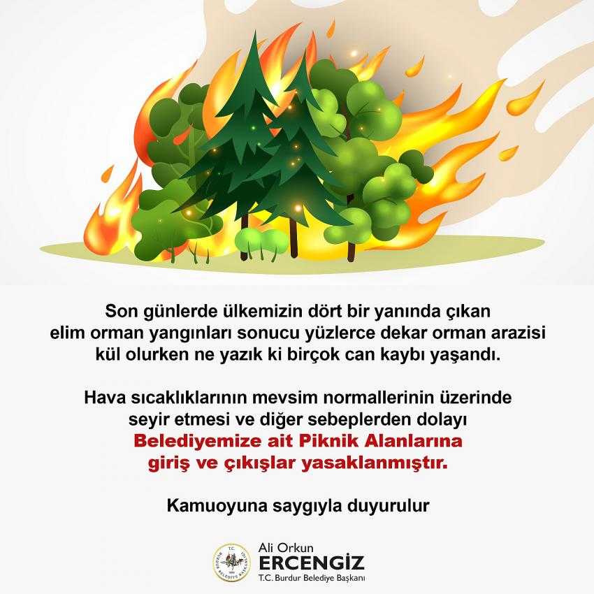 Burdur'da Piknik Alanlarına Giriş Yasaklandı