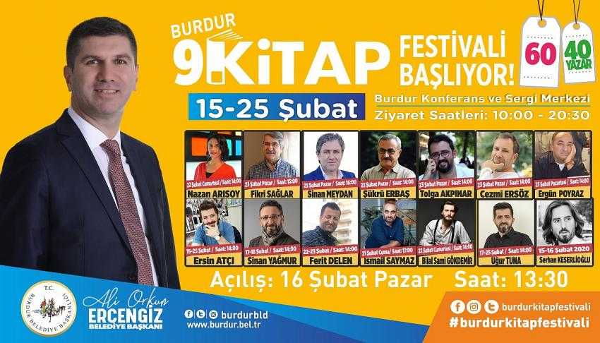 9.Burdur Kitap Festivali Başlıyor