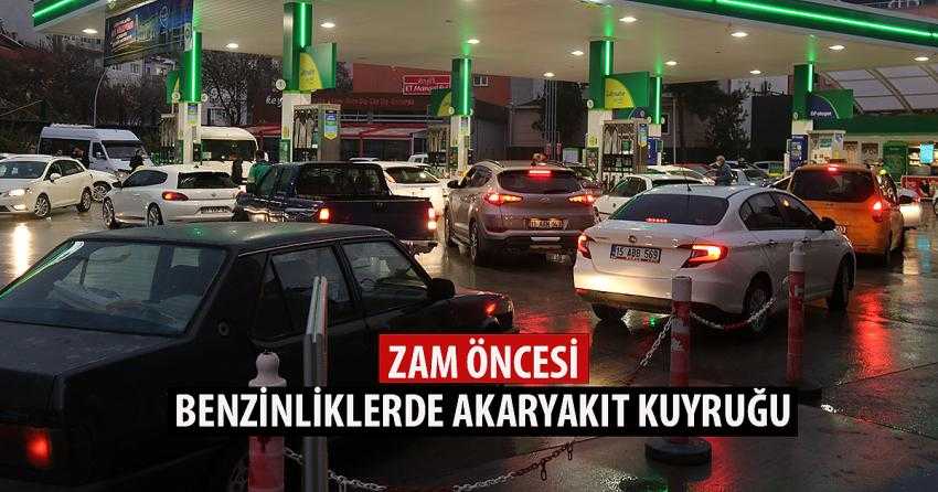 BURDUR’DA ZAM ÖNCESİ BENZİNLİKLERDE AKARYAKIT KUYRUĞU OLUŞTU