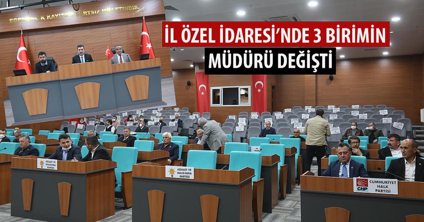 BURDUR İL ÖZEL İDARESİ’NDE 3 BİRİMİN MÜDÜRÜ DEĞİŞTİ