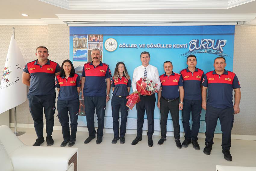 İTFAİYE TEŞKİLATINDAN BAŞKAN ERCENGİZ’E ZİYARET