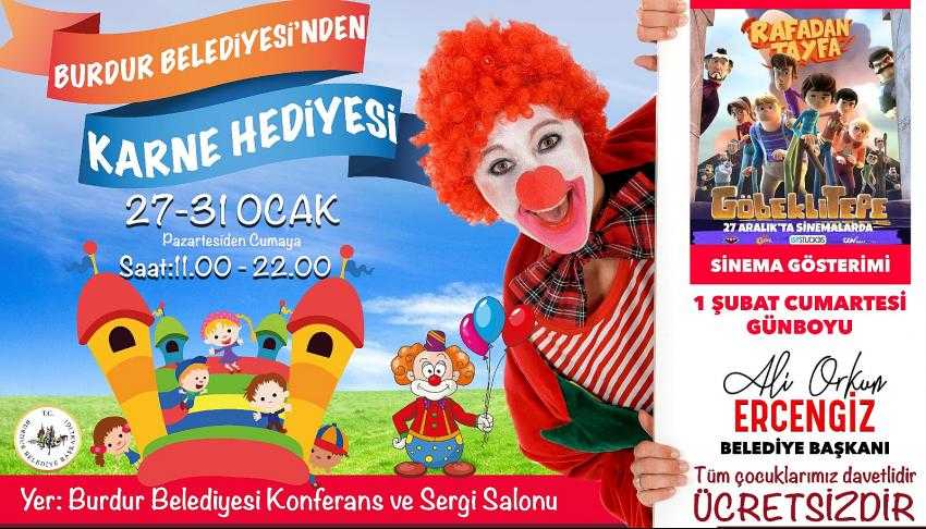 BURDUR BELEDİYESİ’ NDEN KARNE GÜNÜ HEDİYESİ