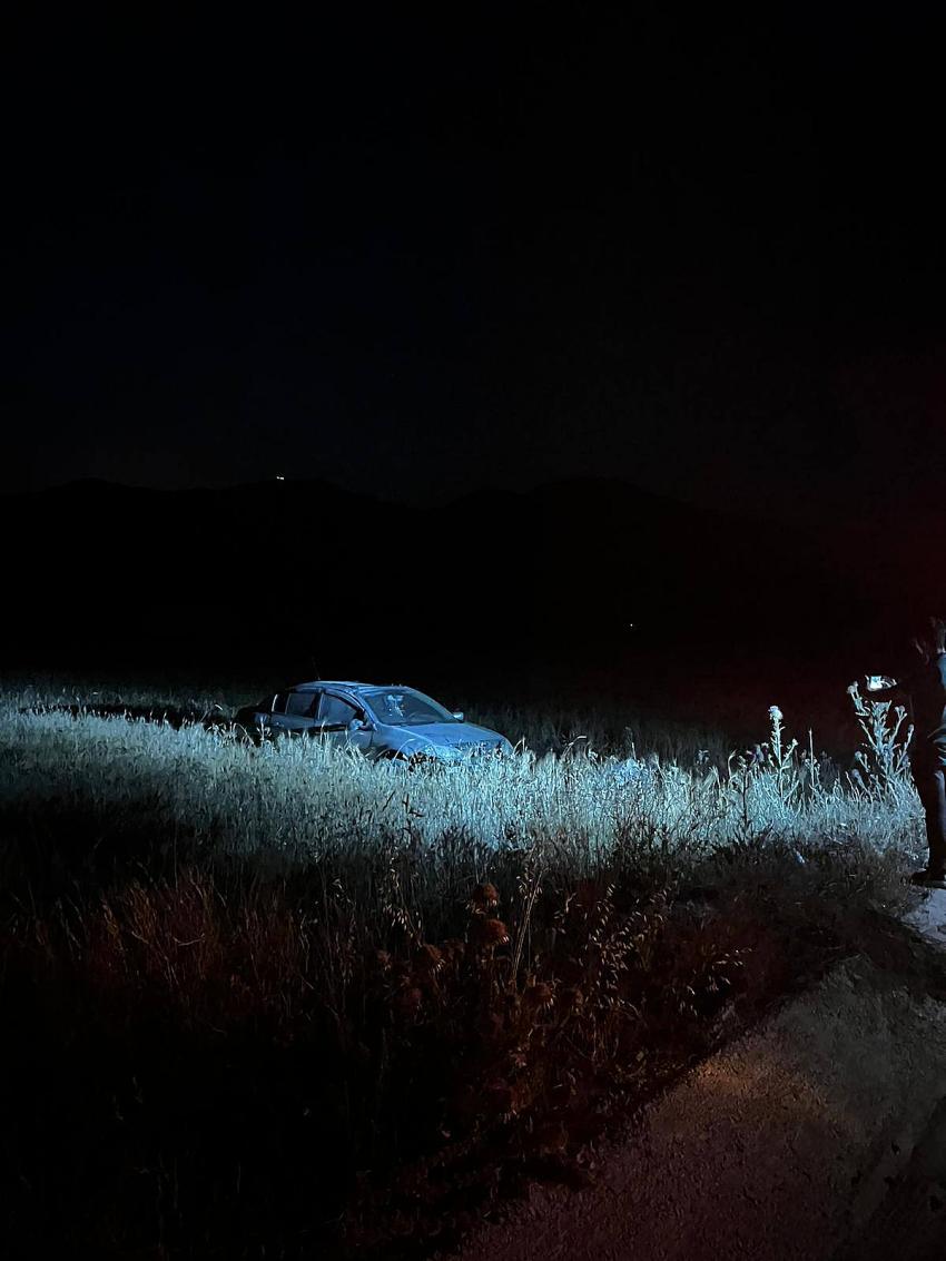 Burdur’da Otomobil Şarampole Uçtu