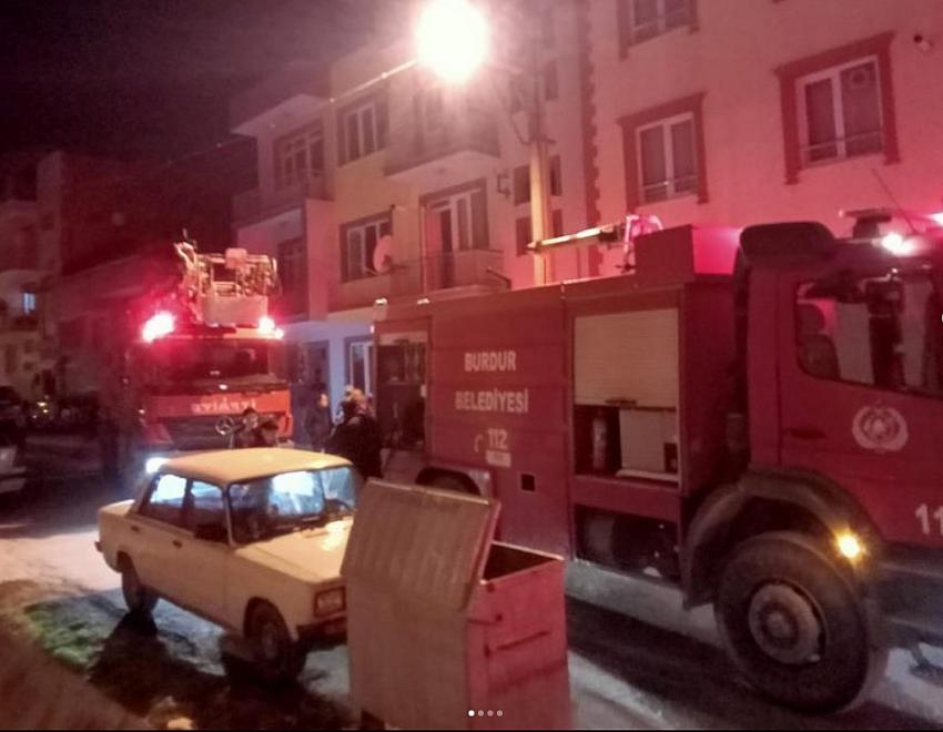 Burdur'da Mültecilerin Kaldığı Evde Yangın