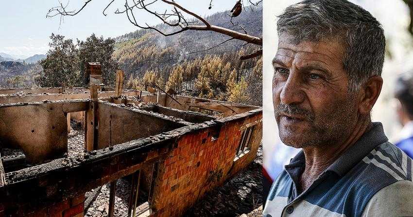 BUCAK’TAKİ YANGINDA EVİ KULLANILAMAZ HALE GELEN VATANDAŞ, YAŞADIĞINA SEVİNİYOR