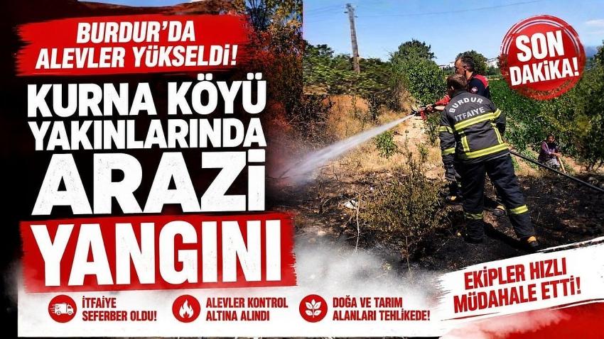 Kurna Köyü Yakınlarında Arazi Yangını