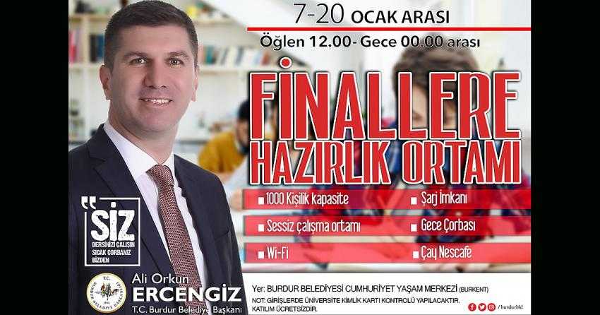 BAŞKAN ERCENGİZ’DEN MAKÜ ÖĞRENCİLERİNE FİNALLERE HAZIRLIK ORTAMI