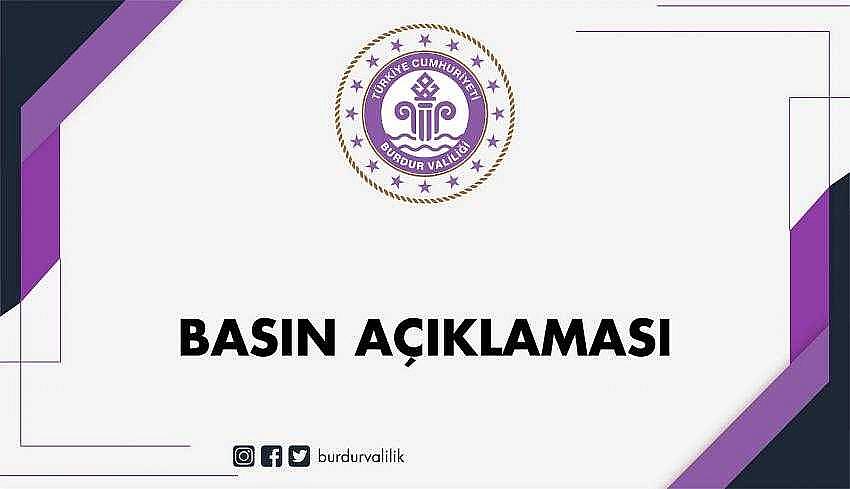 'Burdur'da sağlık krizi' iddialarına ilişkin Burdur Valiliği'nden açıklama