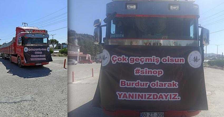 BURDUR BELEDİYESİ’NDEN SİNOP’A YARDIM ELİ