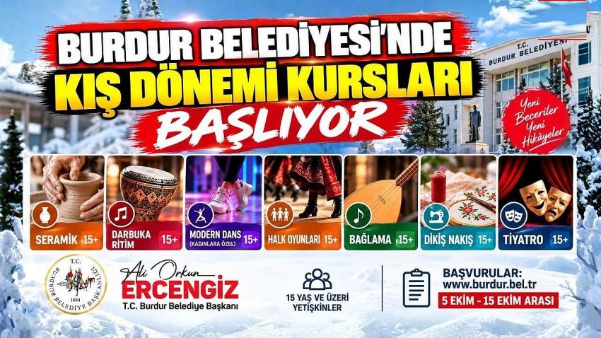 Burdur Belediyesi’nde Kış Dönemi Kursları Başlıyor