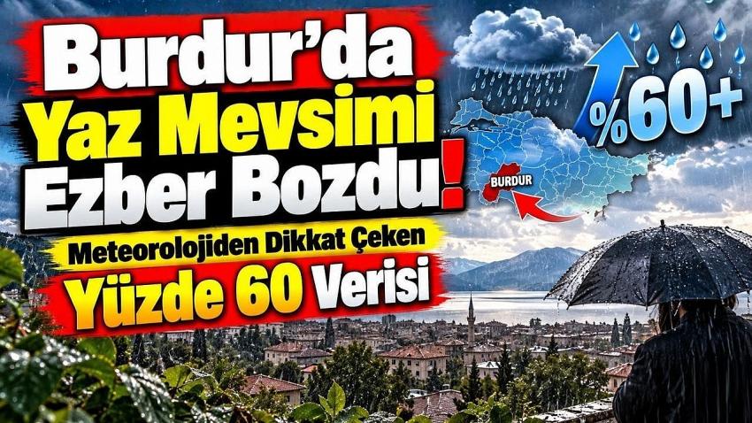 Burdur’da Yaz Mevsimi Ezber Bozdu! Meteorolojiden Dikkat Çeken Yüzde 60 Verisi