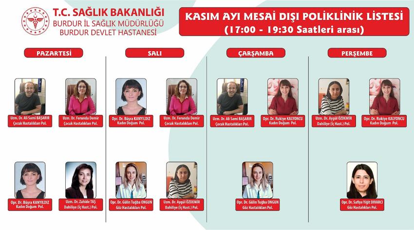 MESAİ DIŞI POLİKLİNİK MUAYENE HİZMETİ BAŞLADI