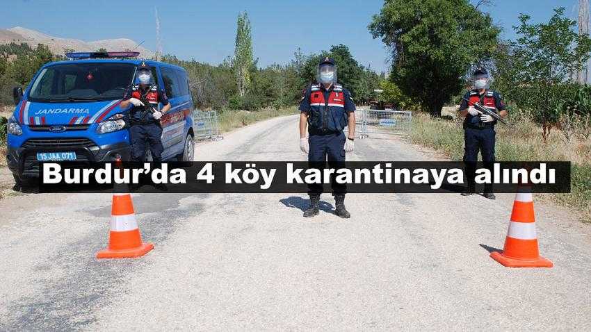 Burdur’da 4 Köy karantinaya alındı