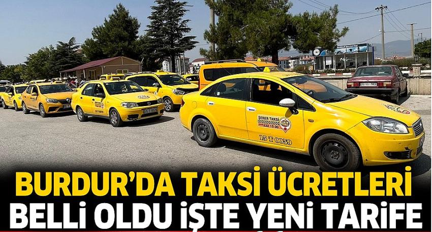 Burdur'da taksi ücretleri belli oldu