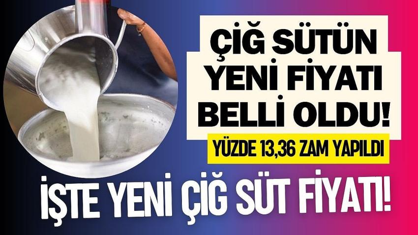 Çiğ sütün yeni fiyatı belli oldu! Yüzde 13,36 zam yapıldı