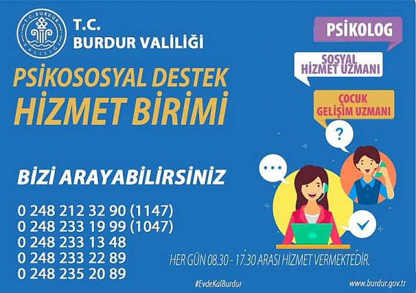 COVİD-19 PSİKOSOSYAL DESTEK BİRİMİ HİZMET VERMEYE BAŞLADI