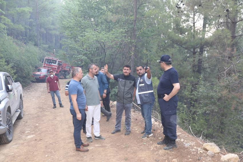 Vali Arslantaş Bucak'ta Yangın Bölgesinde 