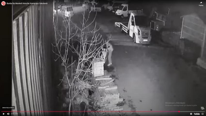 Burdur’da Maskeli Hırsızlar Kameraya Yakalandı