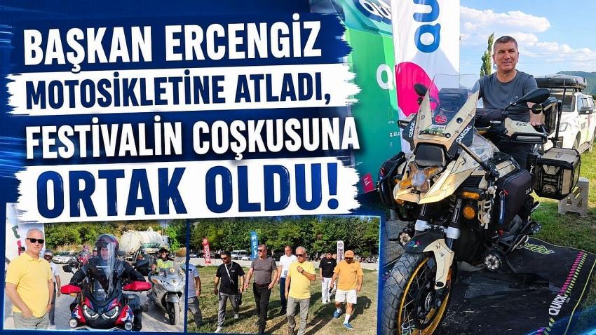 Başkan Ercengiz, Motorsikletiyle Şenliğe Katıldı