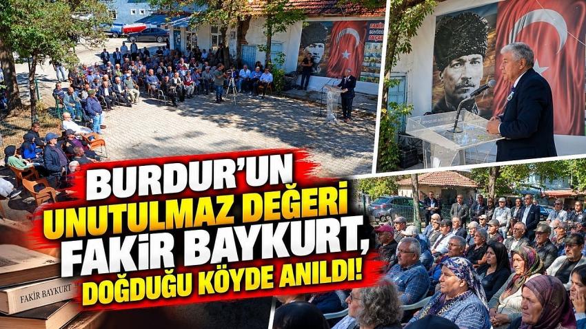Fakir Baykurt, Burdur'da Doğduğu Köyde Anıldı