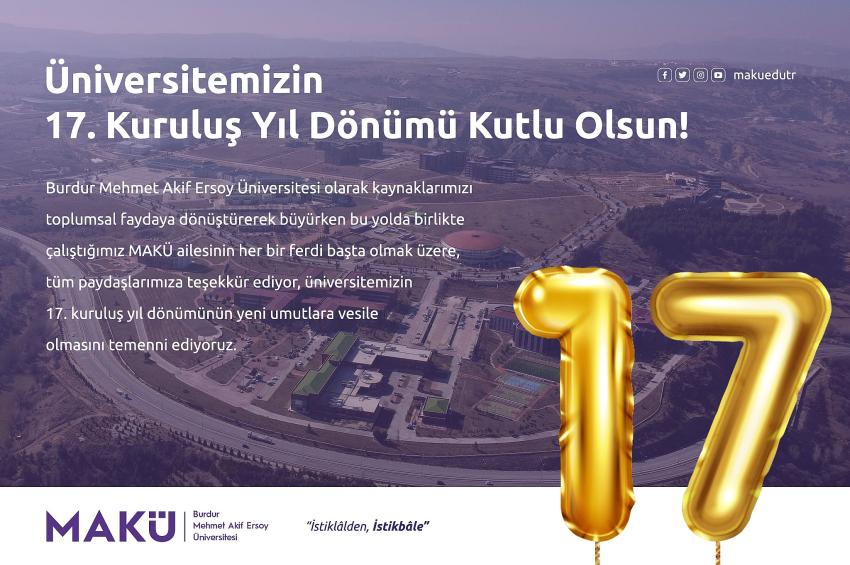 MAKÜ 17 yaşında