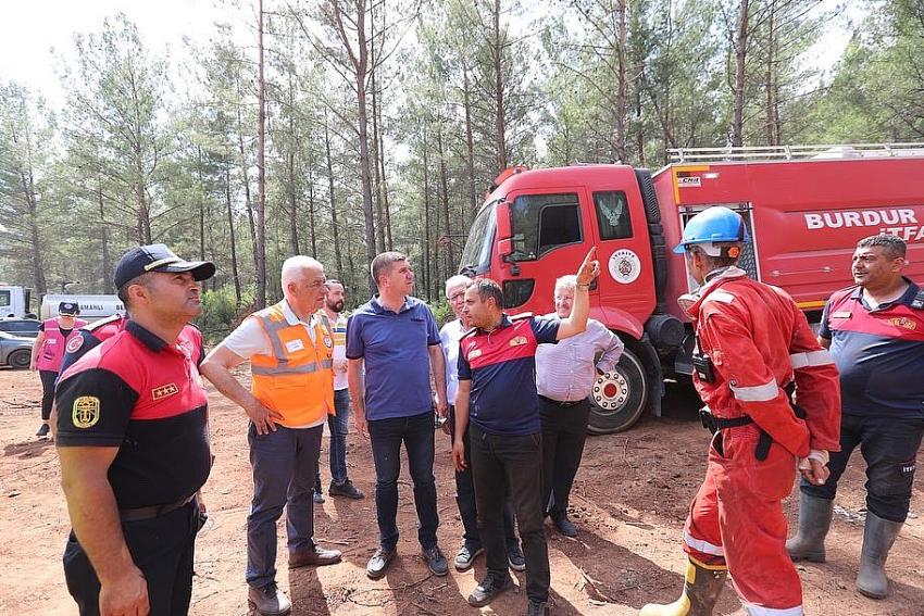 BAŞKAN ERCENGİZ MARMARİS’TE YANGIN BÖLGESİNDE