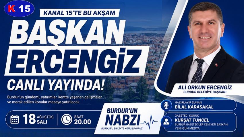 Başkan Ercengiz Bu Akşam Canlı Yayında: Burdur’un Gündemini Değerlendirecek