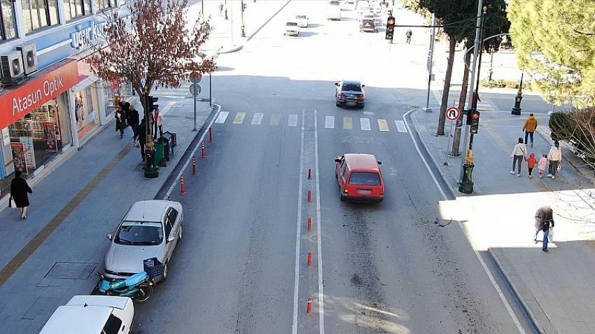 Burdur'da drone destekli trafik denetimi