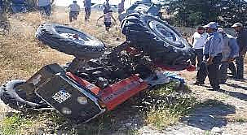 Burdur’da devrilen traktörün sürücüsü öldü