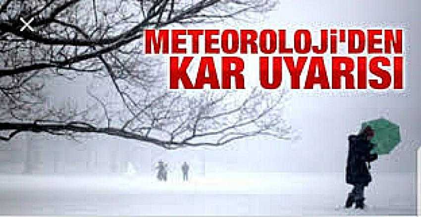 Meteorolojiden Yoğun Kar Uyarısı