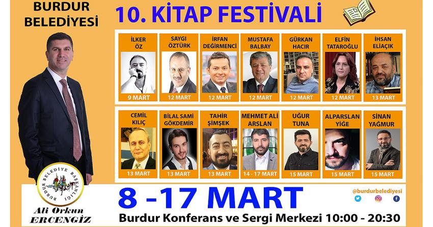 10. BURDUR KİTAP FESTİVALİ BAŞLIYOR