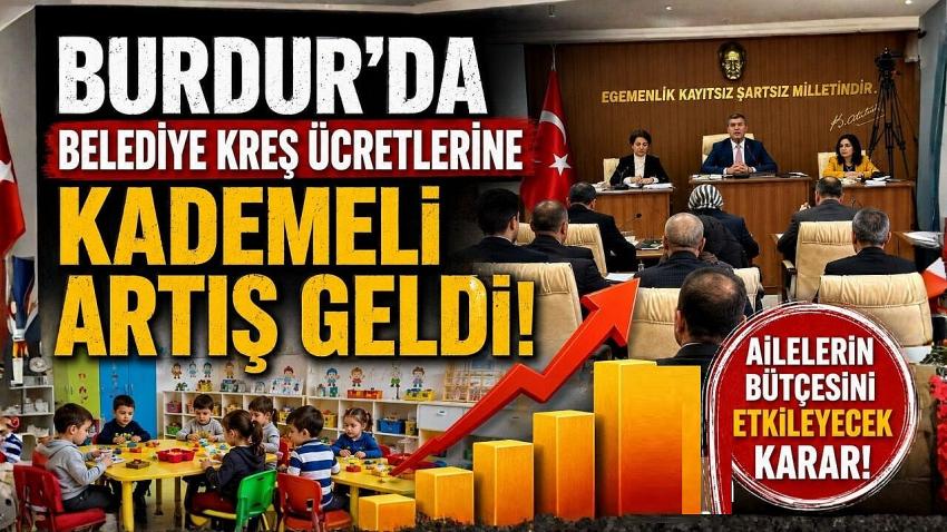 Burdur’da Kreş Ücretlerine Kademeli Artış Geldi