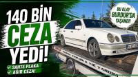 Burdur'da plakasının harf grubunda bantla değişiklik yaptı
