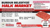 Burdur Halk Market'te Fiyatlar Güncellendi