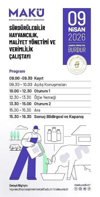 MAKÜ’de “Sürdürülebilir Hayvancılık Çalıştayı” düzenlenecek