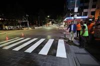 Belediye, güvenli trafik için gece gündüz çalışıyor.