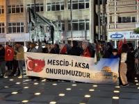 Burdur'da, İsrail'in Küresel Sumud Filosu'na yönelik saldırısı protesto edildi.