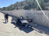 Burdur'da Araç Takla Attı