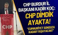 Burdur CHP İl Başkanı Kadir Koç, CHP'li belediyelere yönelik baskıya tepki gösterdi